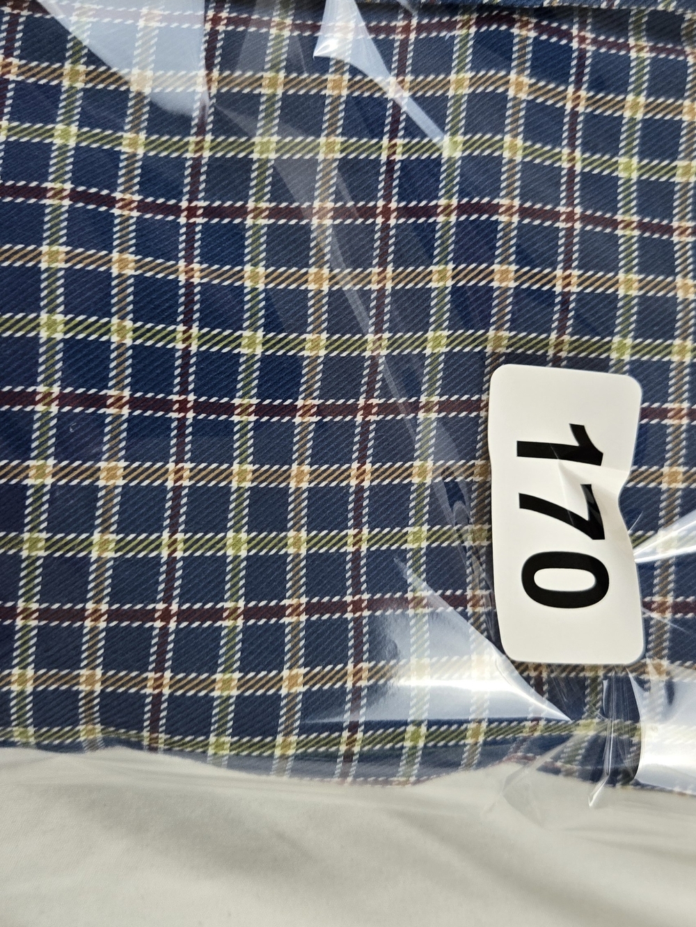 Peter Millar Men's Medium 100% Cotton Plaid Button-Down Shirt Navy Blue - Picture 9 of 9